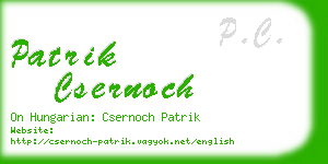 patrik csernoch business card